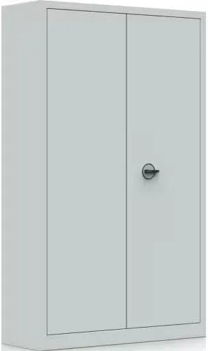 Armoire de rangement — en métal, 198 cm, gris