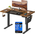SONGMICS LSD015X01 Bureau et table informatique — réglable, 120 × 60 cm, noir, hauteur réglable