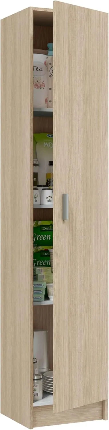 Armoire de rangement — avec Bibliothèque et étagère de rangements, 1 porte, 3 étagères, 182 × 37 × 37 cm