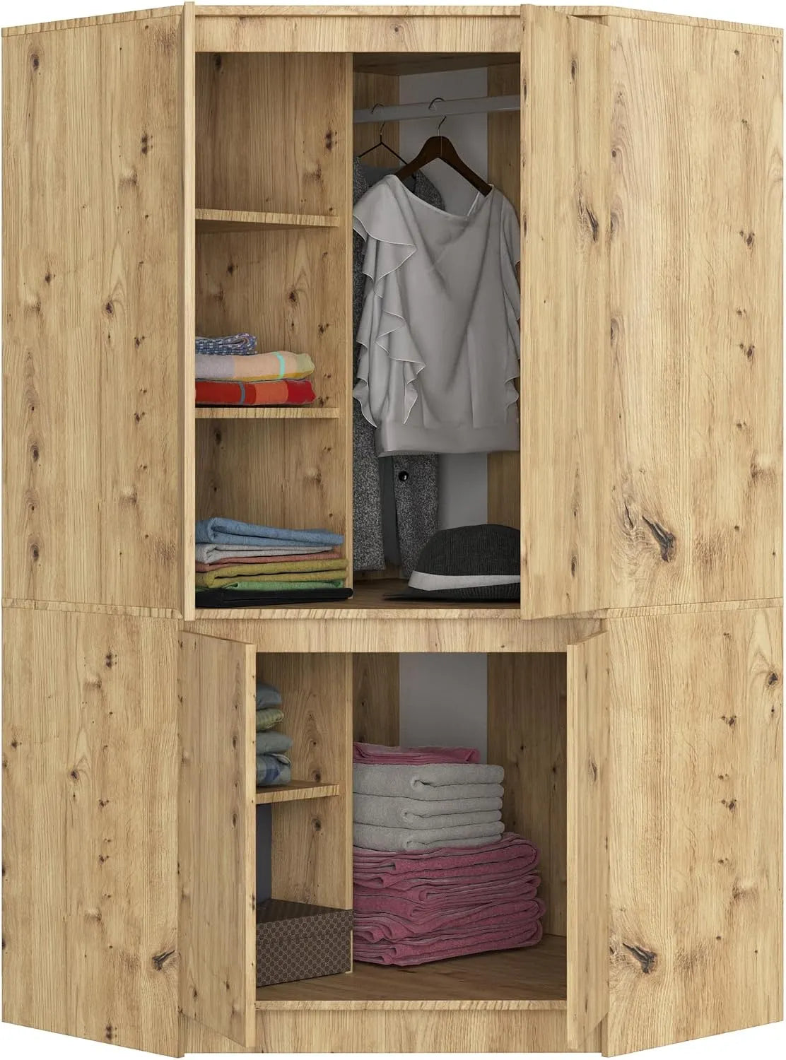 Armoire de rangement – avec Bibliothèque et étagère de rangements, 100 cm, 180 cm, avec étagères