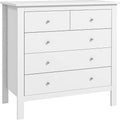 HOMCOM Bureau et table informatique – avec poignée, en bois, avec rangement, avec tiroirs, 5 tiroirs, 79L, 39, 5P, en métal