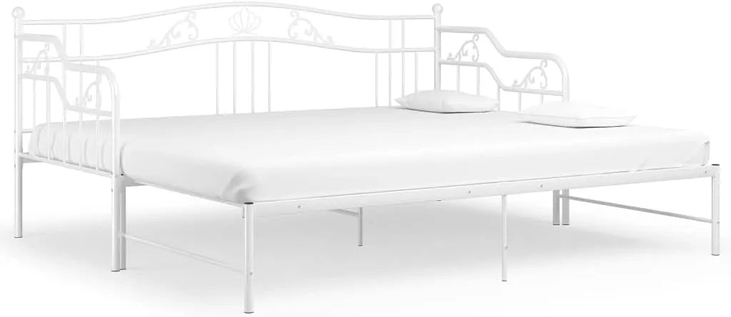 Canapé convertible et canapé-lit — en métal, 90 × 200 cm, blanc, extensible