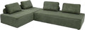 Canapé modulaire – P 90, en velours côtelé, avec chauffage, Lot de 2, 78cm, vert, 2 places