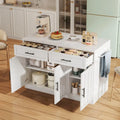 Armoire de rangement – avec rangement, avec tiroirs, avec Bibliothèque et étagère de rangements, réglable, 2 Tiroirs, 120 × 60 × 91cm, blanc