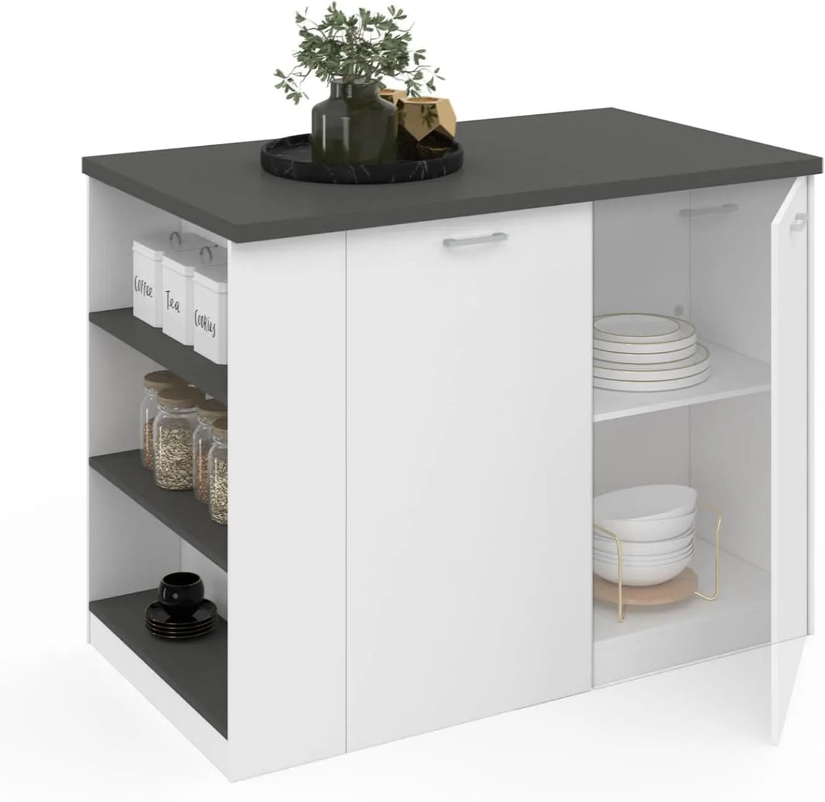 IDMarket — TIBO 120, en bois, 120 cm, anthracite