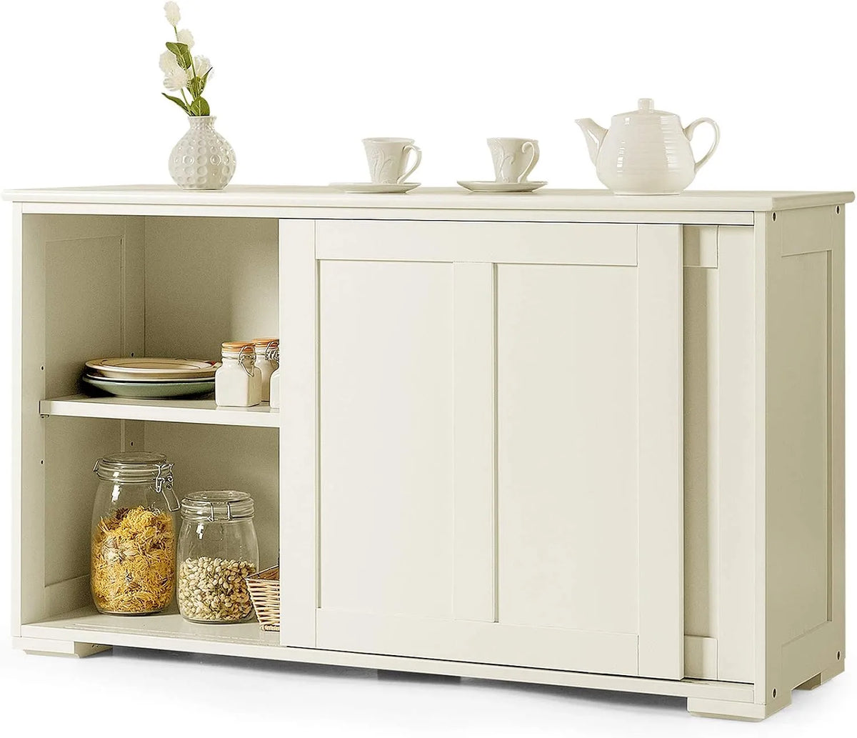 Bureau et table informatique – avec rangement, réglable, 107 × 33 × 62, 5 CM, blanc