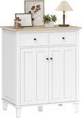 HOMCOM Bureau et table informatique — en bois, avec rangement, avec tiroirs, 2 Portes, 2 tiroirs, 76 × 48 × 91 cm, blanc