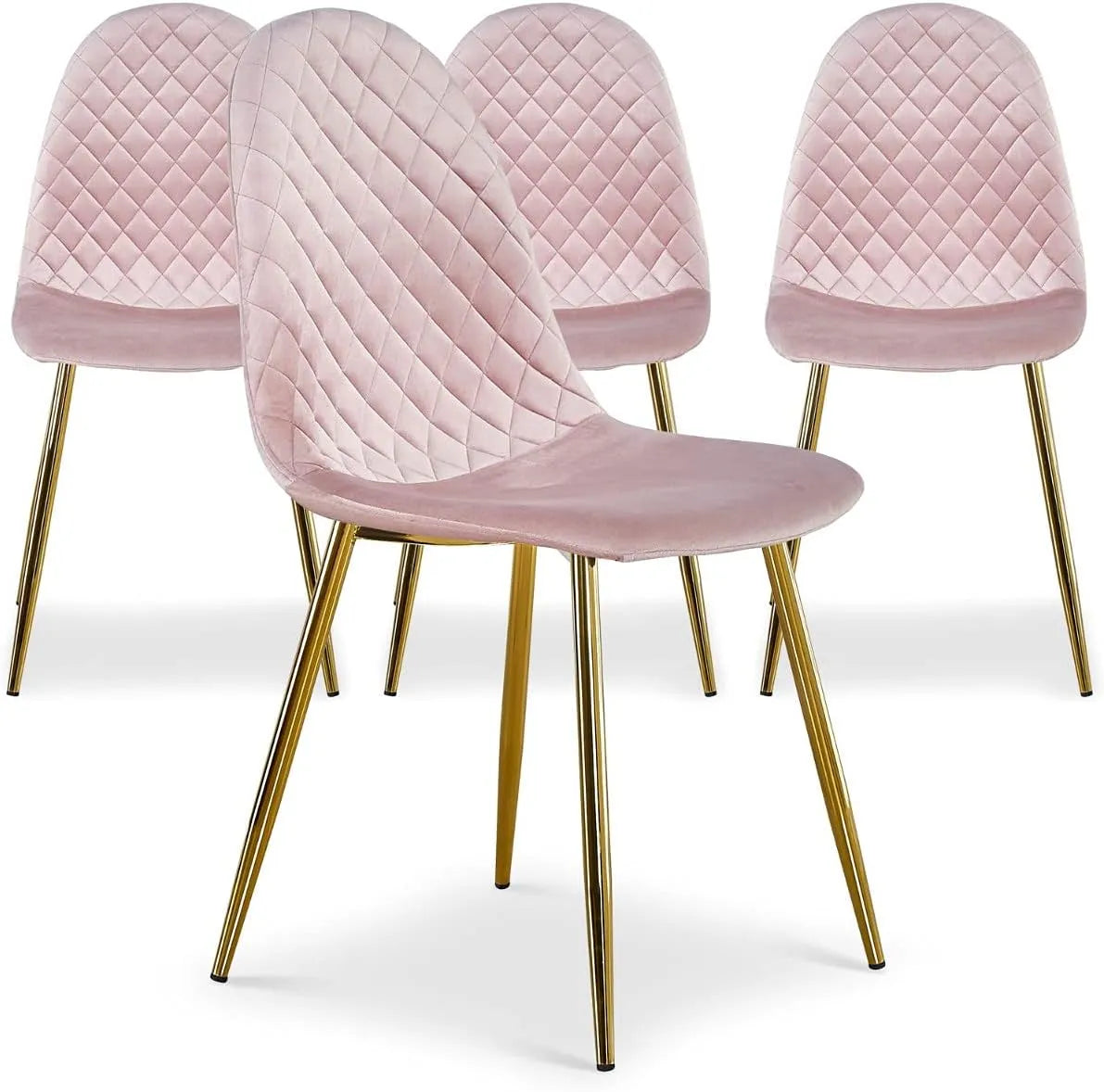 Matelas — Lot de 4, rose, revêtement en velours