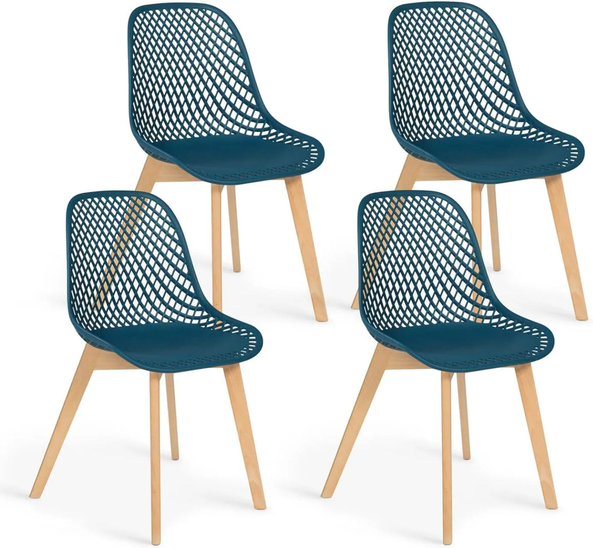 Chaise – Lot de 4, bleu