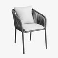 Chaise: avec accoudoirs, en aluminium, Lot de 4