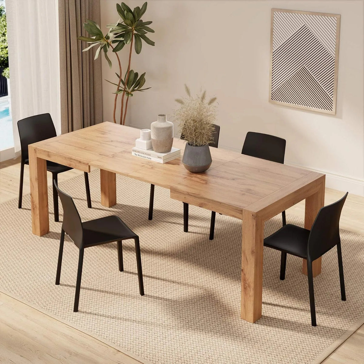 Mobili Fiver Table à manger et table de salle à manger — en bois, extensible