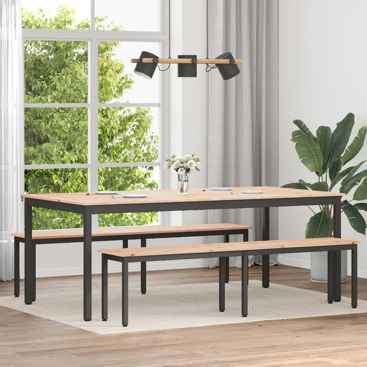 Table à manger et table de salle à manger – 200 × 100 × 75 cm
