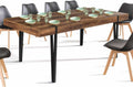 Table à manger et table de salle à manger – en bois, 200 cm, noir, extensible