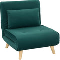 HOMCOM Canapé convertible et canapé-lit — avec dossier, avec coussins, pliable, réglable, 72 × 78 × 79 cm, vert