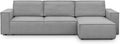 Canapé d'angle et canapé panoramique: Harper, réversible, revêtement en tissu, avec rangement, convertible, 5 Places, gris, avec rangement intégré