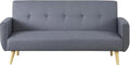 Canapé convertible et canapé-lit: en polyester, revêtement en tissu, convertible, avec accoudoirs, 3 Places, 183 cm, gris