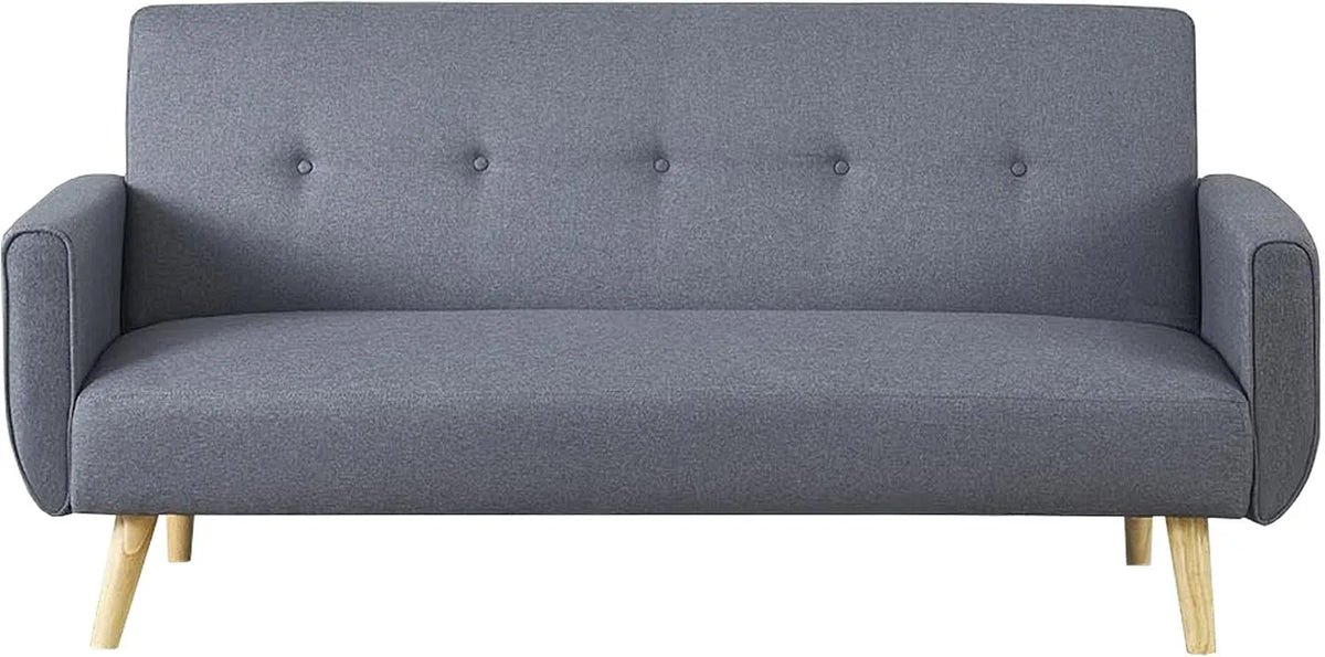 Canapé convertible et canapé-lit: en polyester, revêtement en tissu, convertible, avec accoudoirs, 3 Places, 183 cm, gris