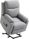 HOMCOM Fauteuil relax et fauteuil inclinable — revêtement en tissu, avec dossier, réglable, avec télécommande, 120kg, gris
