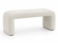 Banc en tissu bouclé beige 120cm