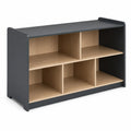 Étagère rectangulaire en MDF noir et bois naturel 120x40x60 cm